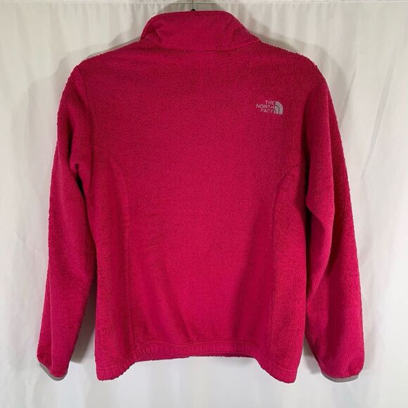 North Face Fleece Jacket Girls XL Pink Full Zip Rear Logo Zip Pockets polyester - Picture 7 of 8